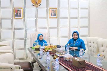 Pj Ketua PKK Lampung Ikuti Pelantikan Pj Ketua PKK Tiga Provinsi 