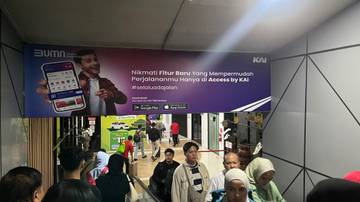 Suasana Stasiun Bandung Pada Mudik Lebaran 2025