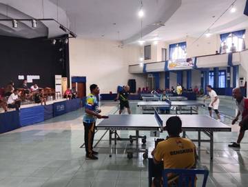 Babak final pertandingan Tenis  meja di rri Bengkulu