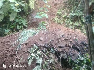 Tebingan Setinggi 10 Meter di Bogor Barat Longsor