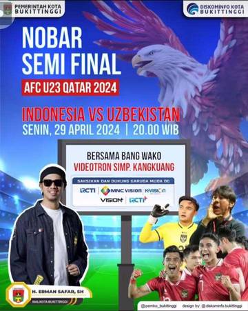 Wako Bukittinggi Gelar Nobar Semi Final AFC U23 Qatar 2024