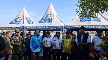 Korem 063/SGJ Hadiri Penanaman Mangrove Kejawanan Cirebon