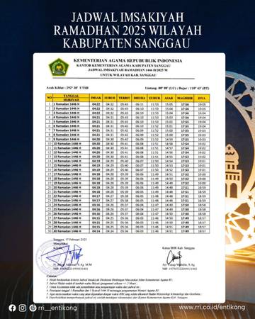 Jadwal Imsakiyah Ramadhan 1446 Hijriah 