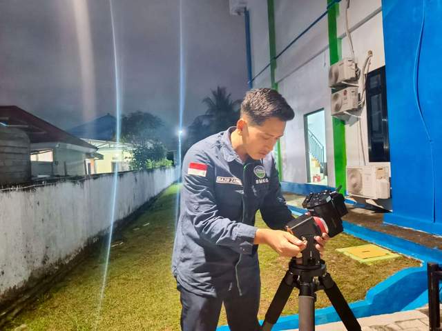 Stasiun Geofisika Gorontalo Lakukan Pemantauan Gerhana Bulan 