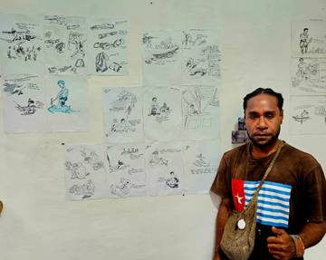 Bercerita Lewat Gambar Suara Anderson dari Kampung Enggros