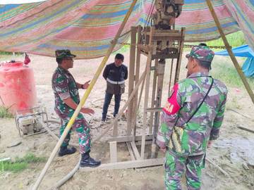 Korem 172/PWY Wujudkan Manunggal Air untuk Panti Asuhan