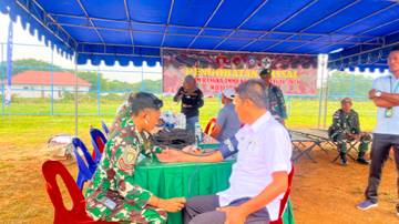 Posko Pengobatan Gratis TMMD ke-121 Kodim 0910 Malinau