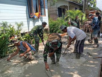 Semangat Gotong Royong Melalui TMMD ke-121