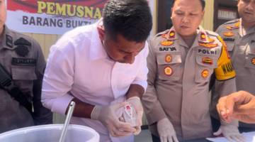 Polres Malinau Gelar Kegiatan Pemusnahan Barang Bukti Narkotika