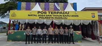 Kapolresta Mamuju Cek  Posko Operasi Lilin 2024