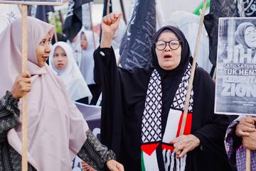 Aksi Bela Palestina di Aceh Barat