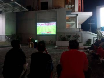 Nonton Bareng Timnas Indonesia vs Yordania Berlangsung Meriah di Nunukan