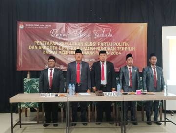 KPU Nunukan Tetapkan Perolehan Kursi Parpol dan Anggota DPRD Nunukan