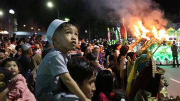 Meriahnya Pawai Takbiran di Kota Palangka Raya 