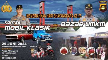 HUT ke-78 Bhayangkara Polda Sumsel Gelar Mobil Klasik