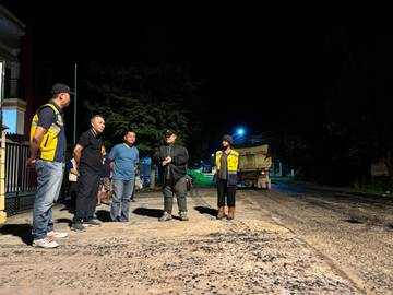 Pemkab Muba Lakukan Perbaikan Jalan di Sekayu