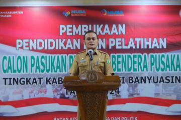 Calon Paskibraka di Muba Jalani Diklat 17 Hari