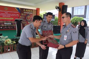Lapas Kelas IIA Banyuasin Gelar Apel Kenaikan Pangkat