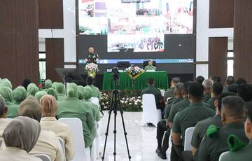 Pisah Sambut Komandan Danrem 044/Gapo Apresiasi Anggota