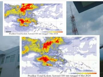 Aktivitas Sebaran Abu Vulkanik Gunung Ruang