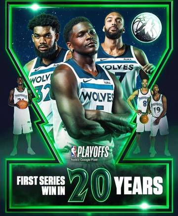 Kemenangan perdana Timberwolve di pertandingan Playoffs