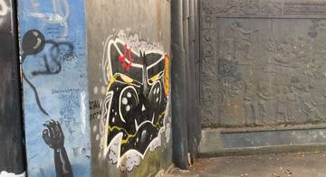 Relief Pejuang PSP Pontianak Dirusak Coretan Grafiti