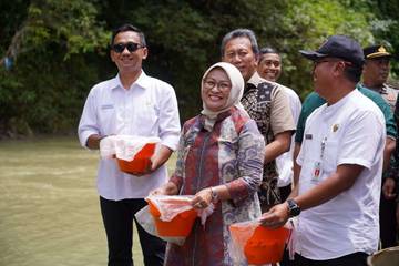 Kegiatan Bupati Kebumen Tebar Benih Ikan Desa Giritirto