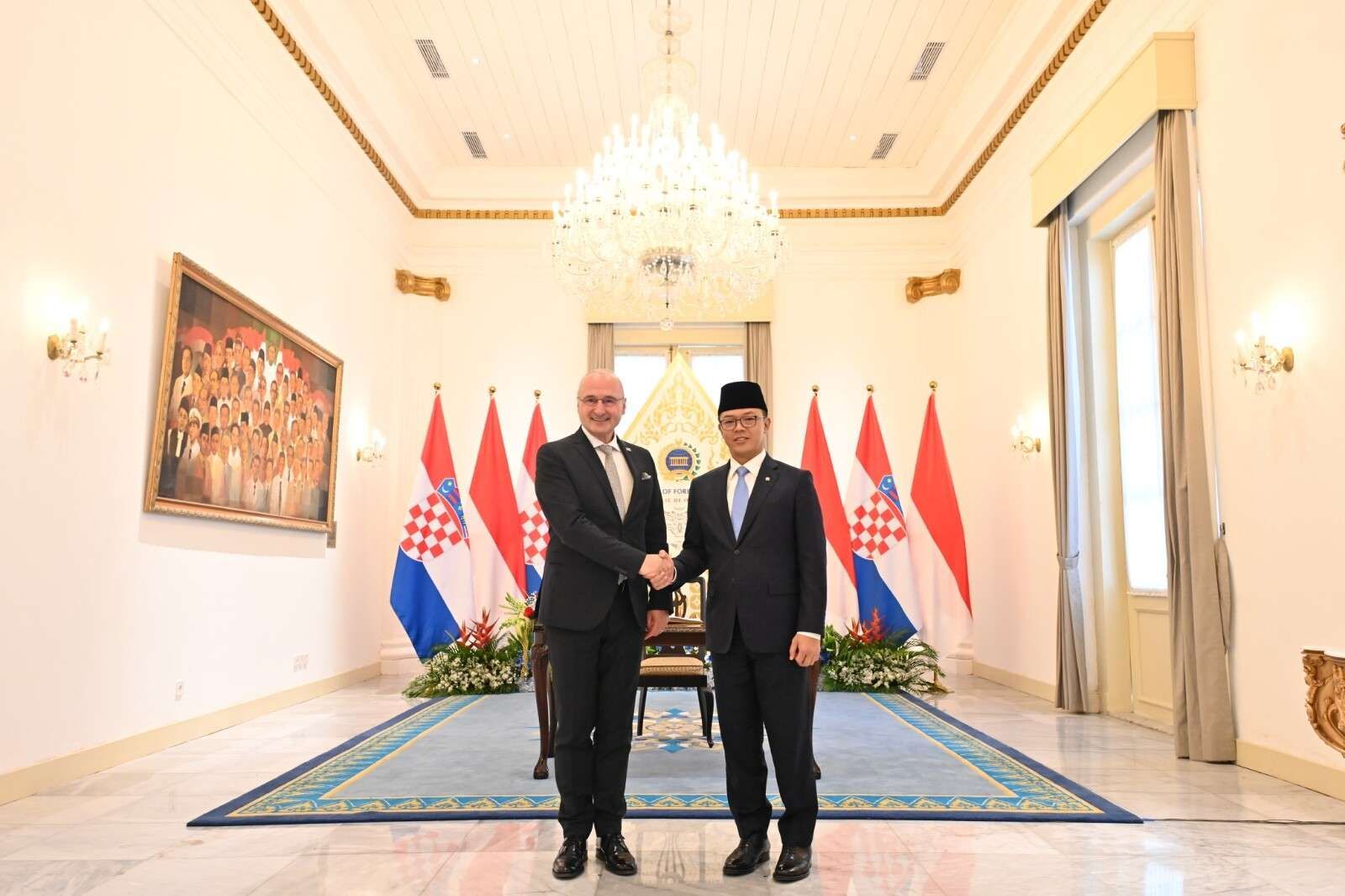 Pertemuan Bilateral Menlu RI-Kroasia di Jakarta