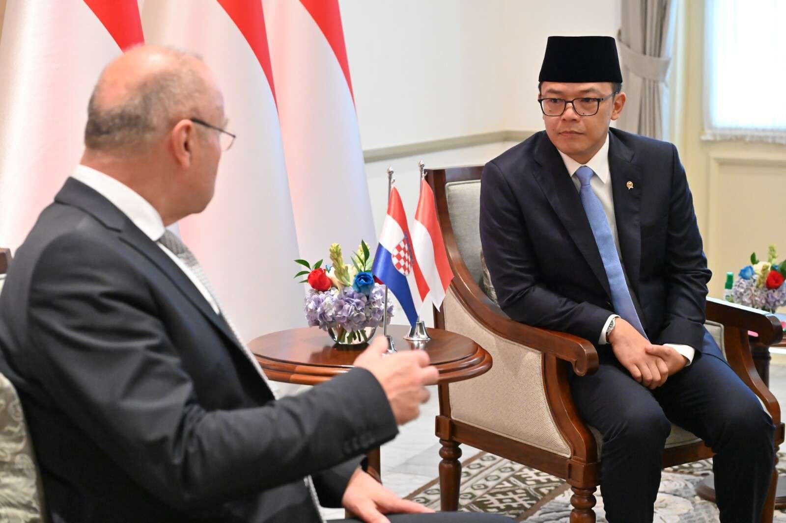 Pertemuan Bilateral Menlu RI-Kroasia di Jakarta