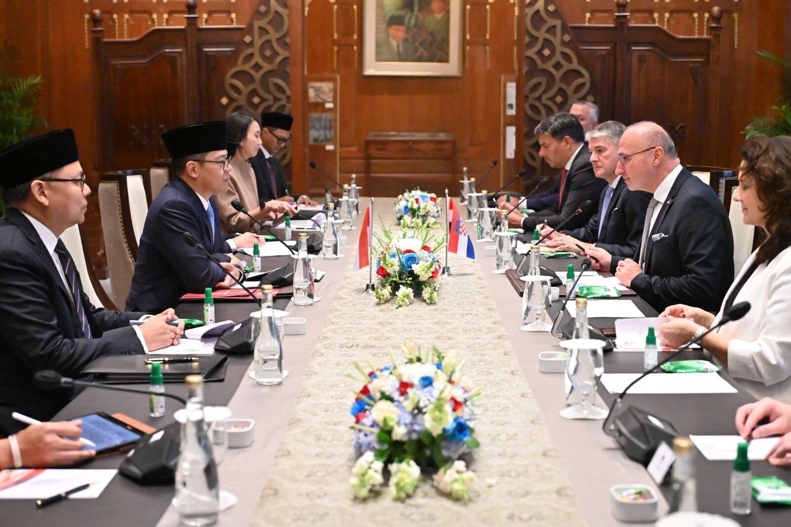 Pertemuan Bilateral Menlu RI-Kroasia di Jakarta