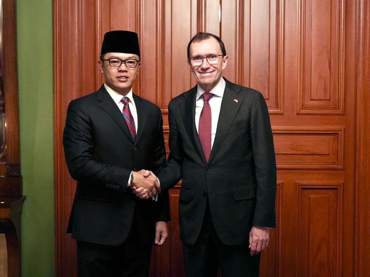 Pertemuan Bilateral Menlu RI-Norwegia di Oslo