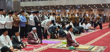 Presiden dan Wapres Salat Idulfitri di Masjid Istiqlal
