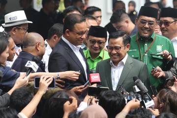 Anies-Muhaimin Hadiri Pengumuman Penetapan Presiden dan Wapres Terpilih