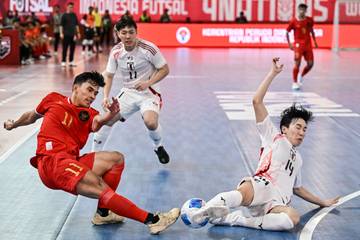 Aksi Pemain Timnas Futsal Indonesia saat Kalahkan Jepang
