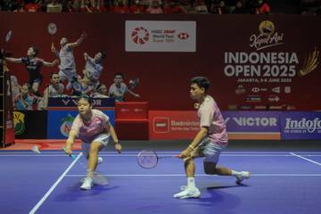 Aksi Jafar/Felisha di Laga Pertama Indonesia Open