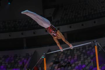 Abiyurafi, Saat Beraksi di Horizontal Bar Indonesia Arena