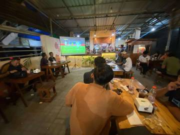 Keseruan Nobar Timnas di Kabupaten Sumenep 
