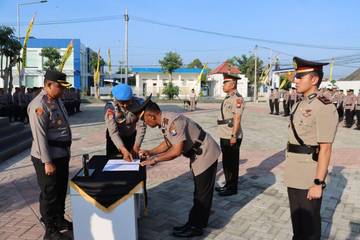 Suasana Sertijab di Polres Pamekasan