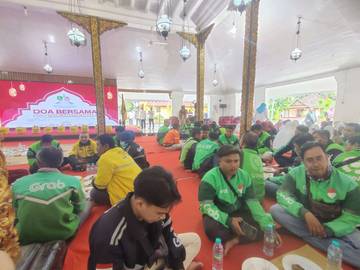 Doa Bersama Ojol di Sumenep Berlangsung Khidmat
