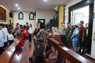 Pengamanan Perayaan Natal di Pamekasan