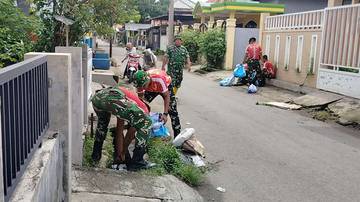 Gelar Karya Bakti Cegah Banjir Desa Banyuajuh, Bangkalan