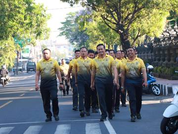 Jaga Kebugaran Personel, Kapolres Buleleng Ingatkan Pentingnya Tugas Berat di Lapangan