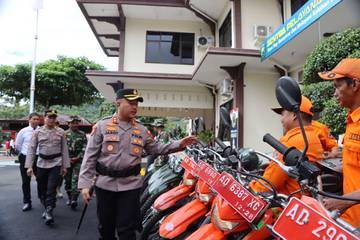 Apel Kesiapsiagaan Tanggap Bencana Alam Polres Wonogiri 