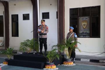 Kapolres Wonogiri Pimpin Upacara Kenaikan Pangkat PNS Polri
