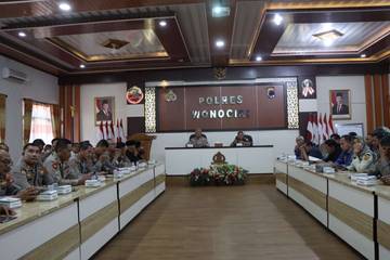 Polres Wonogiri dan Perguruan Silat Jamin Keamanan Ujian Sabuk