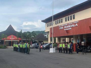 Polres Wonogiri Amankan Halal Bihalal PSHW Tunas Muda