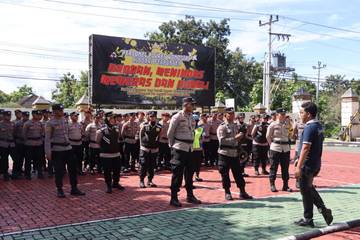 Dalmas Polres Wonogiri Kembali Latihan Pananganan Unras