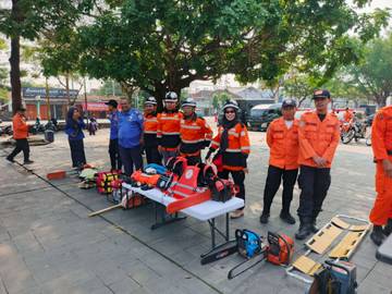 Personil Gabungan 3 Pilar Karanganyar Siap Tanggulangi Bencana