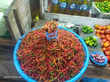 Harga Cabe dan Tomat di Pasar Towo Turun