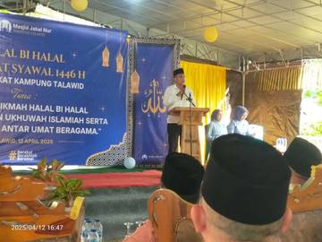 Menjalin Silaturahmi, Masyarakat Talawid Gelar Halal Bihalal  dan Ketupat